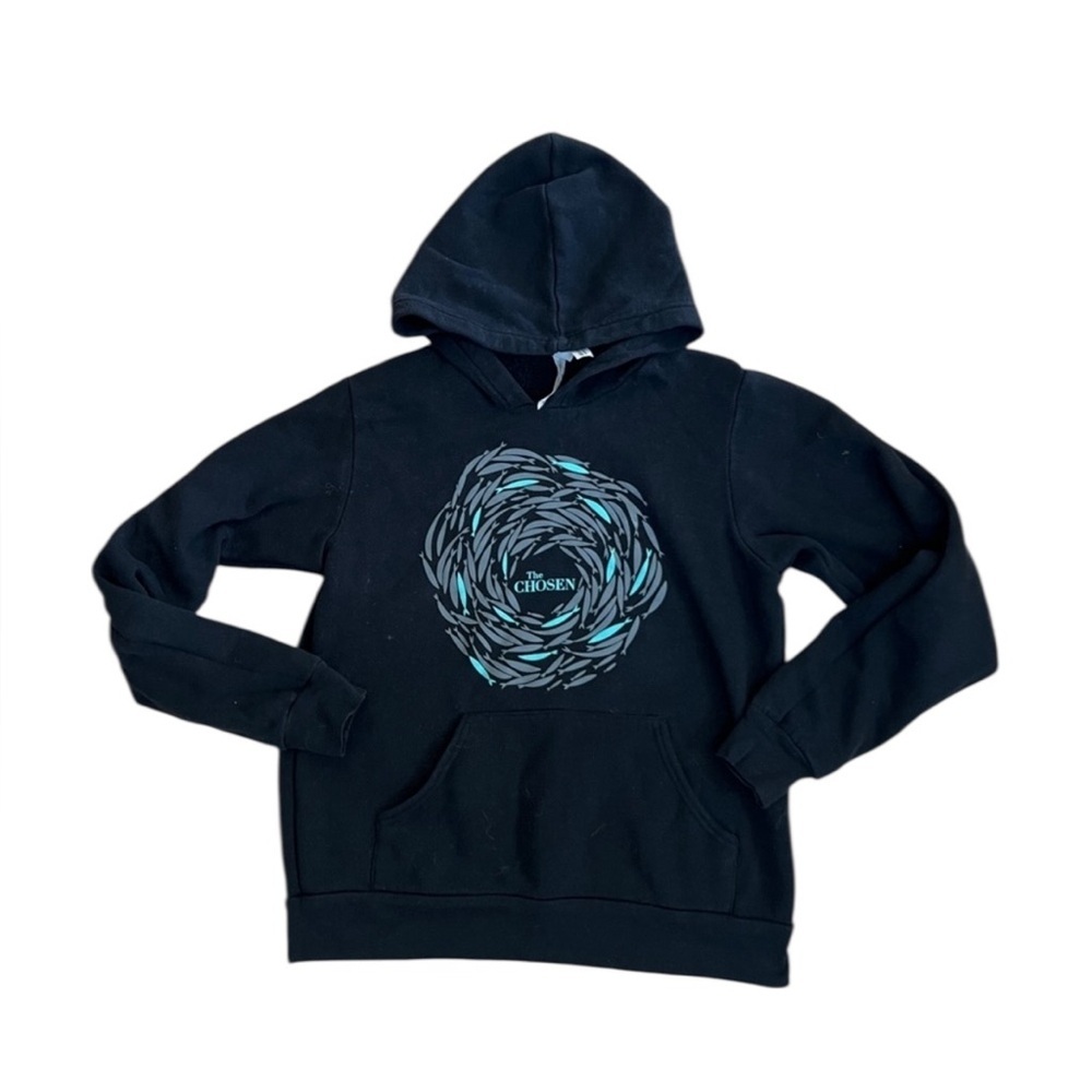 The Chosen Kids Youth Black Hooded Graphic‎ Sweatshirt L 14/16